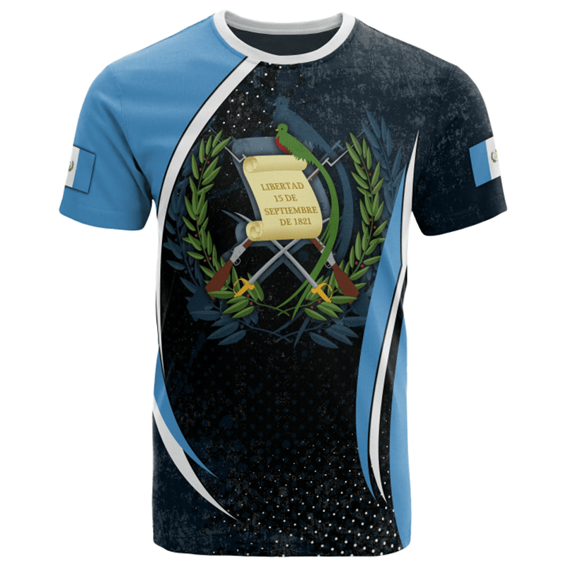 Men'S Fashion Guatemala - Guatemala National 3D Print T-shirt Fashion