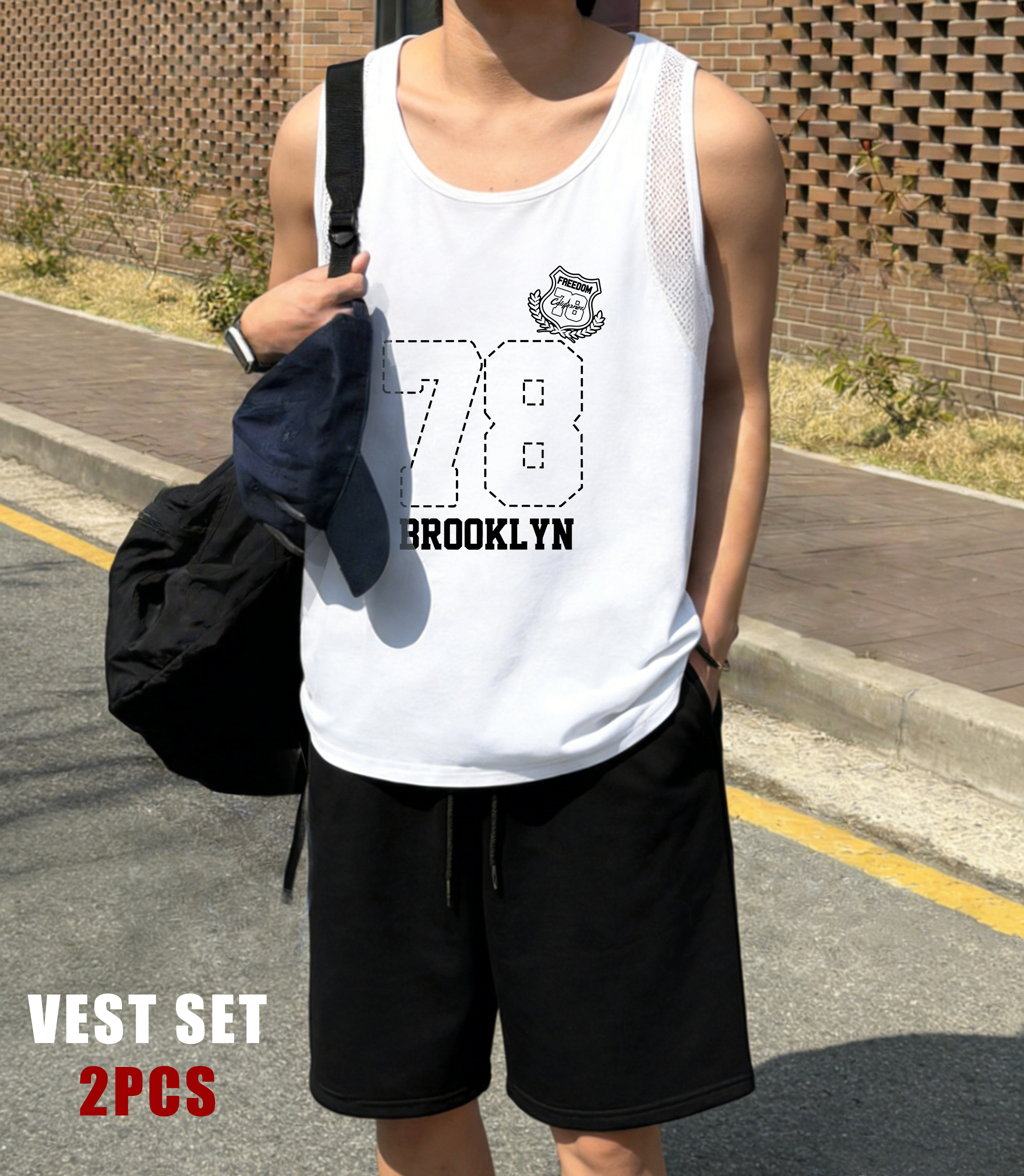 Mens Fashion Suits - Number 78 Large Print Reticular Vest
