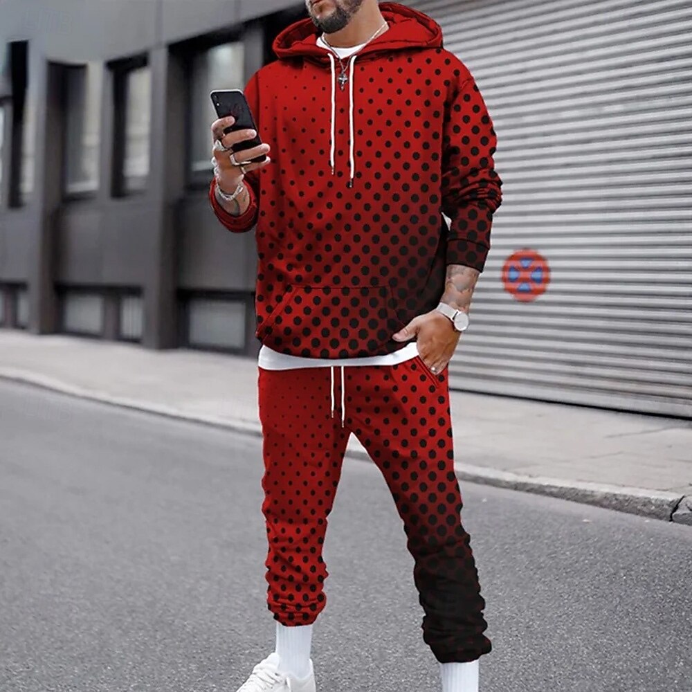 Mens Fashion Suits - Funny 3D Polka Dot Print Men's