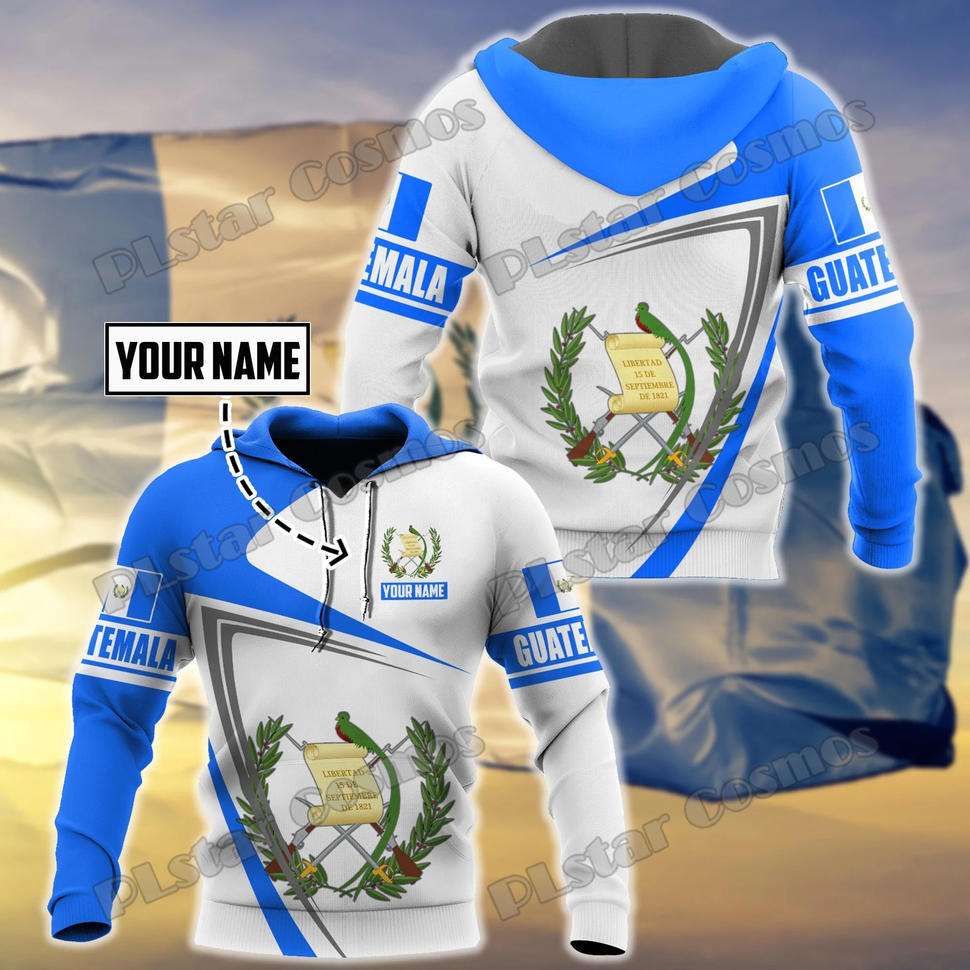Men'S Fashion Guatemala - Personalized Name Guatemala Flag And Coat