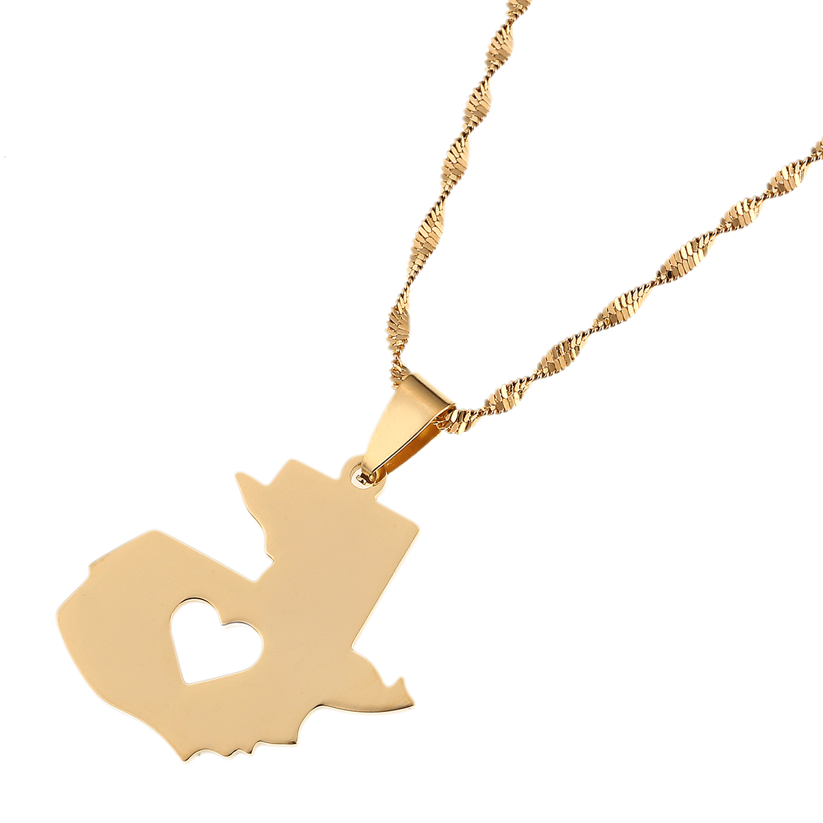 Guatemala Map Pendant Necklace - Men'S Fashion Guatemala ulasan dan harga
