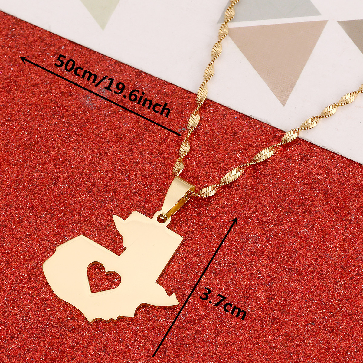 Guatemala Map Pendant Necklace - Men'S Fashion Guatemala ulasan dan harga