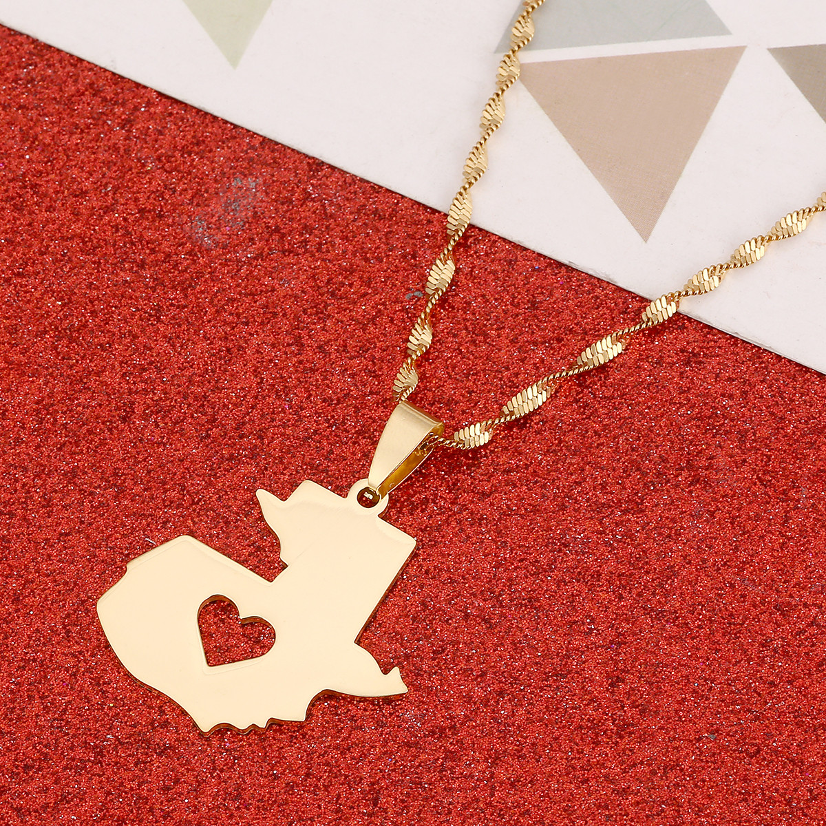 Guatemala Map Pendant Necklace - Men'S Fashion Guatemala ulasan dan harga