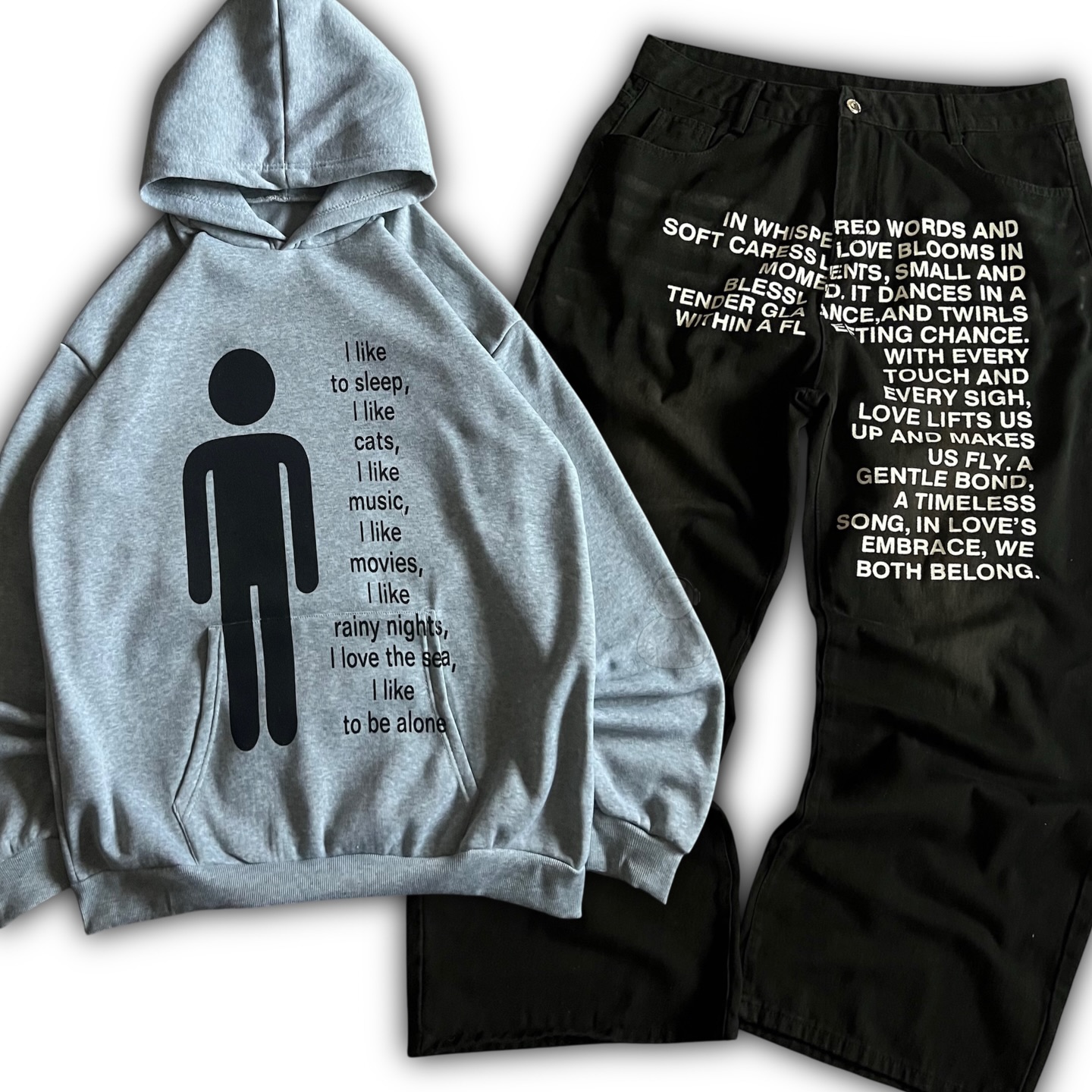 American Pattern Letter Jeans  - Men'S Fashion Zipper Hoodie ulasan dan harga