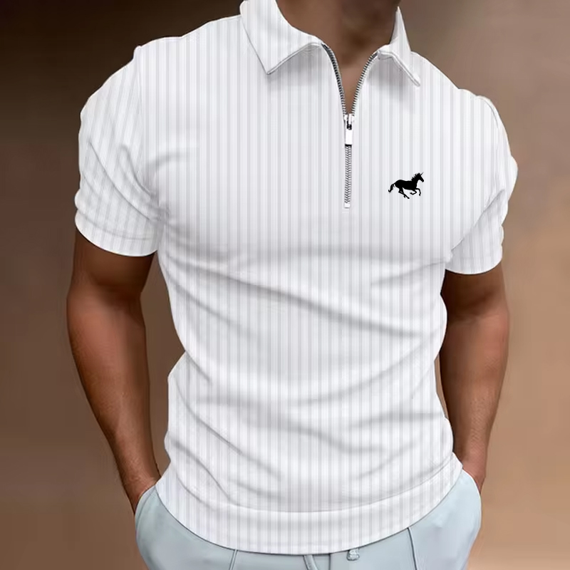 Summer Men Golf Shirt Polo Cas - Mens Fashion Quarter Zip ulasan dan harga
