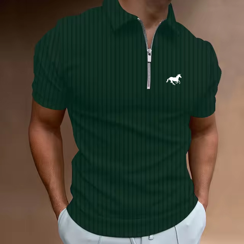 Summer Men Golf Shirt Polo Cas - Mens Fashion Quarter Zip ulasan dan harga