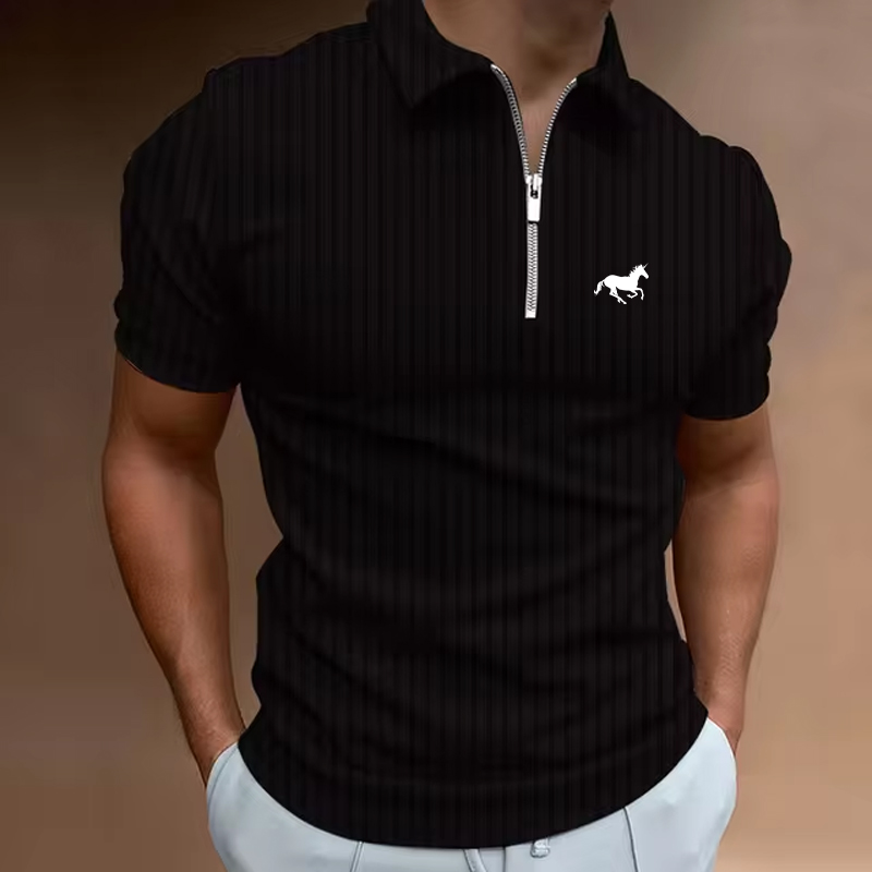 Summer Men Golf Shirt Polo Cas - Mens Fashion Quarter Zip ulasan dan harga