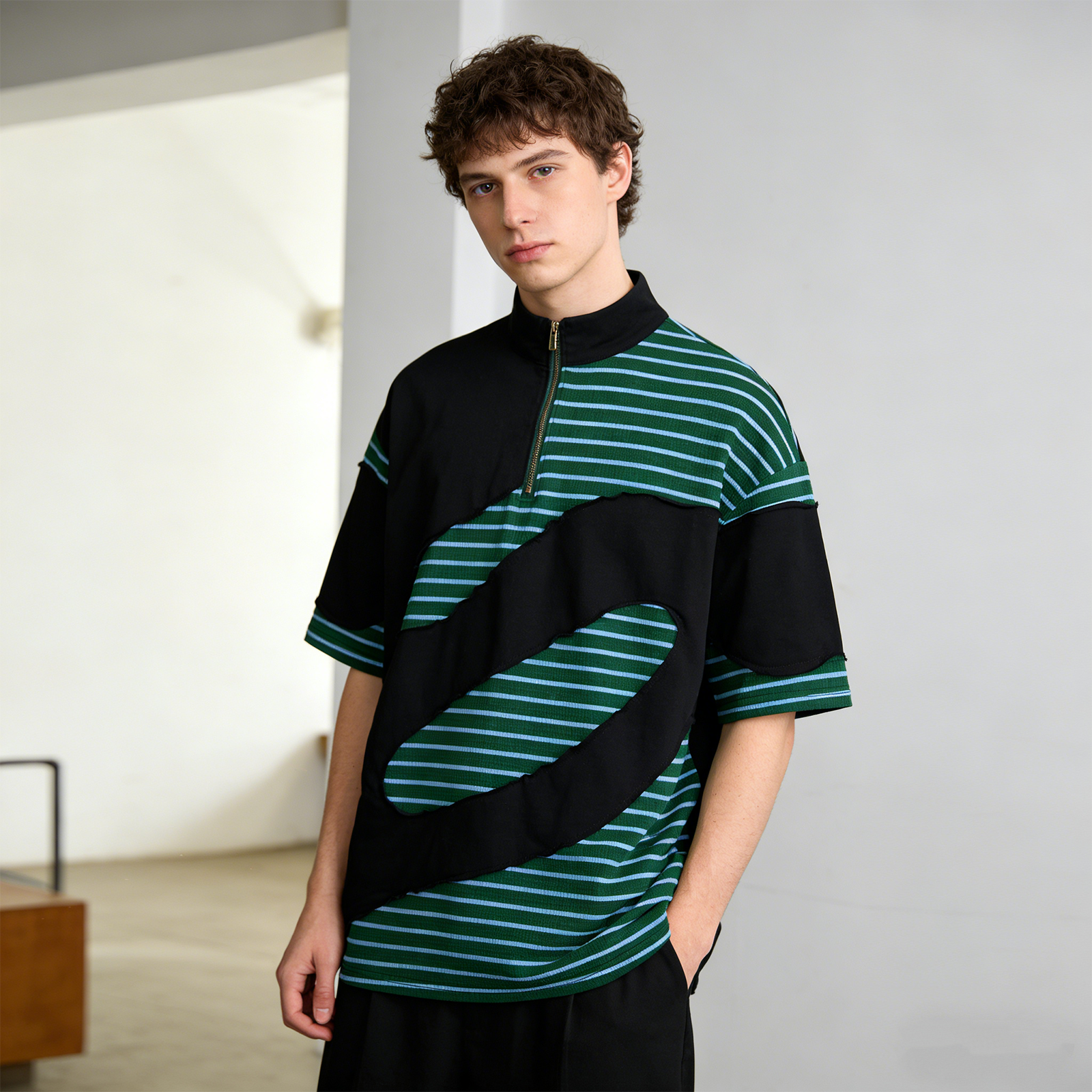 Men's Quarter Zip Mock Neck T- - Mens Fashion Quarter Zip ulasan dan harga