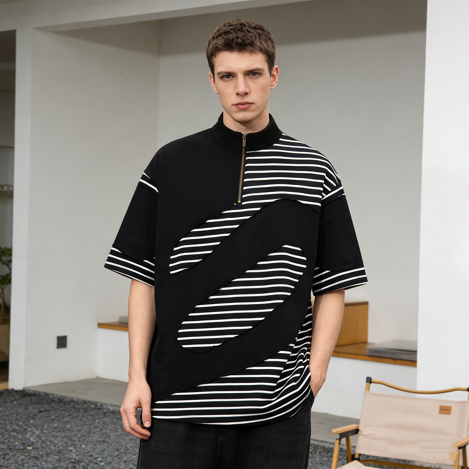 Men's Quarter Zip Mock Neck T- - Mens Fashion Quarter Zip ulasan dan harga