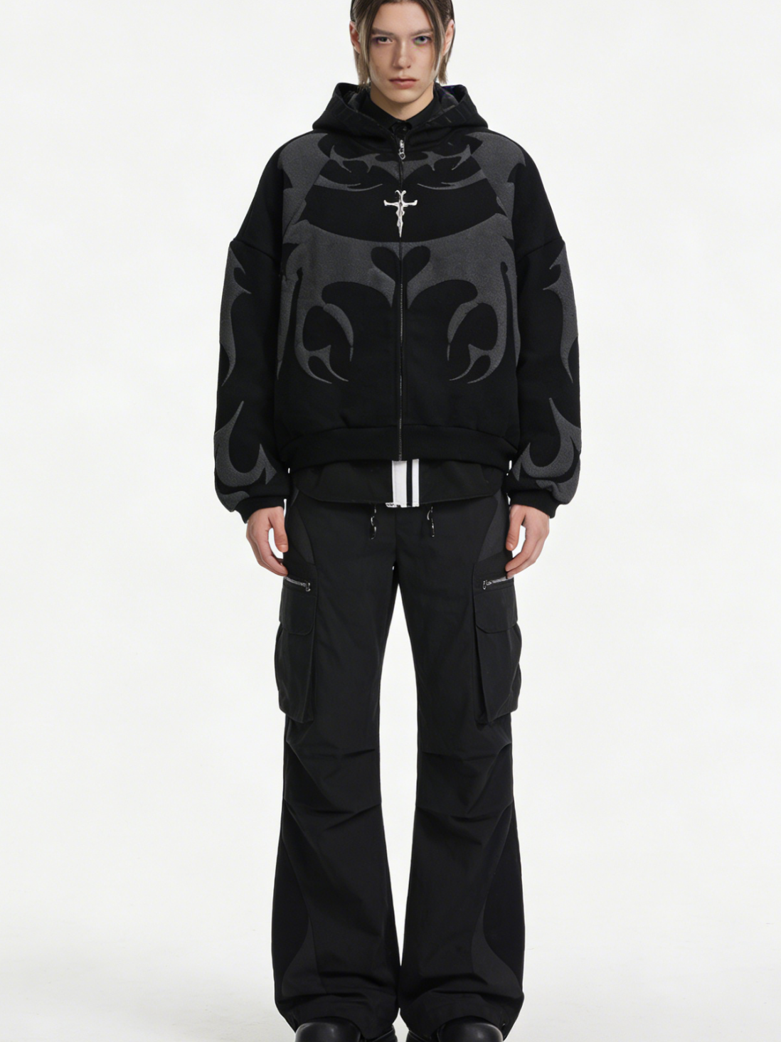 Spring New Foam Print Street D - Mens Fashion Quarter Zip ulasan dan harga