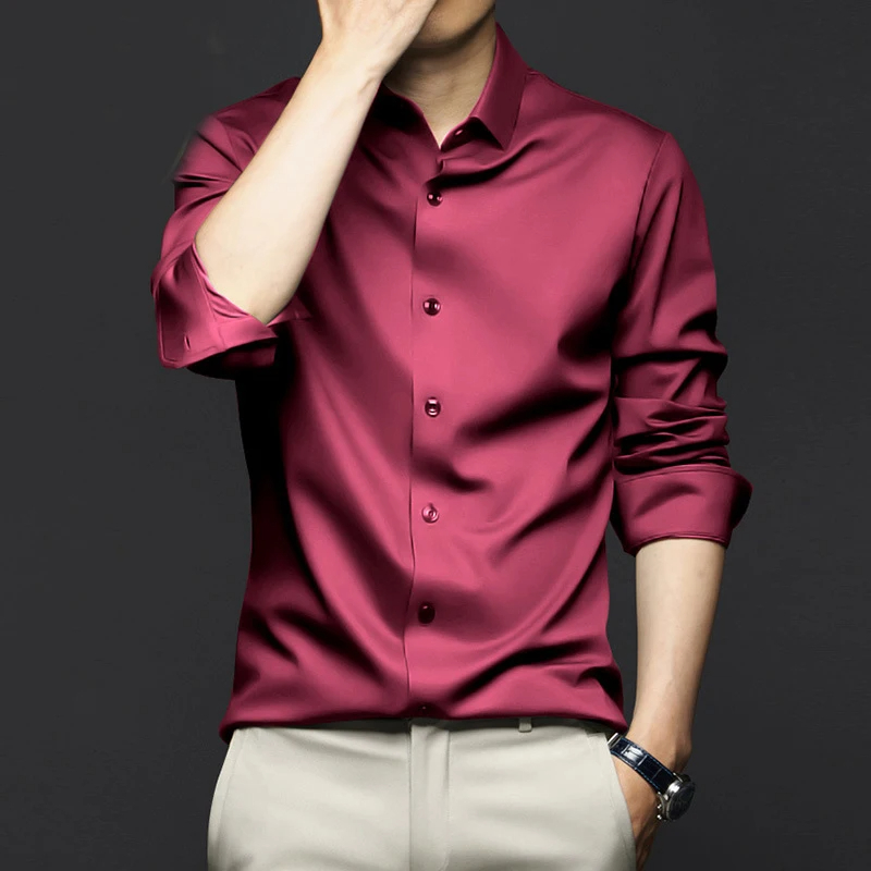 5XL Large Men's Dress Pure Whi - Dress Shirt Non-Iron ulasan dan harga