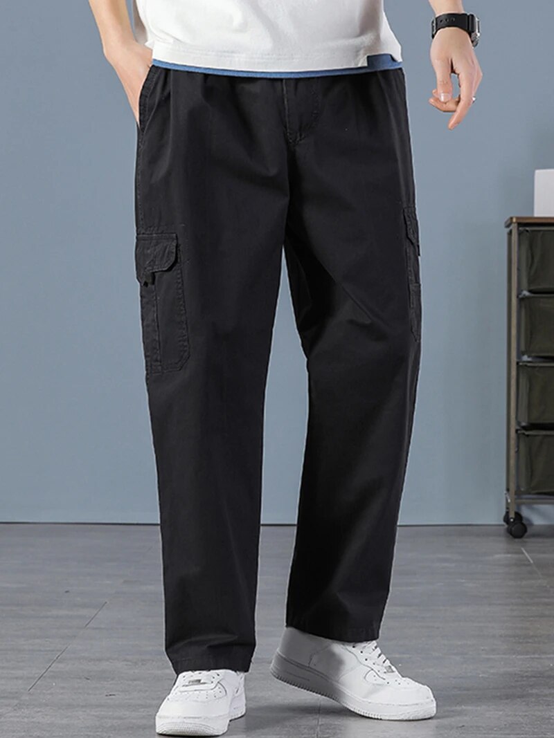 Men's 100% Cotton Straight Bla - Cargo Jogger Pants ulasan dan harga