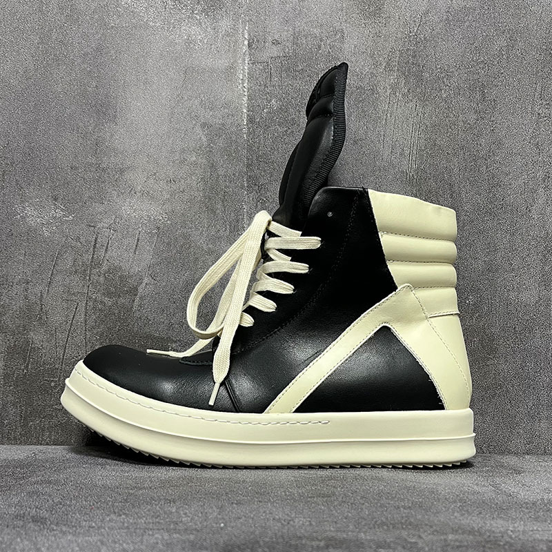 Men‘s High Top Shoes Women Lea - Mens Fashion Modern ulasan dan harga