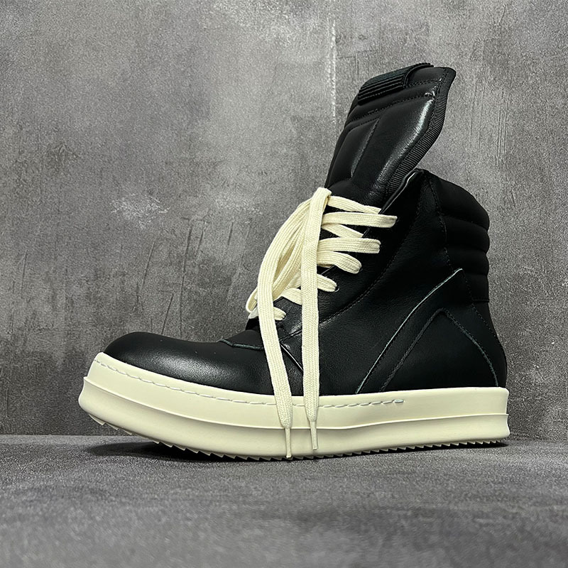 Men‘s High Top Shoes Women Lea - Mens Fashion Modern ulasan dan harga