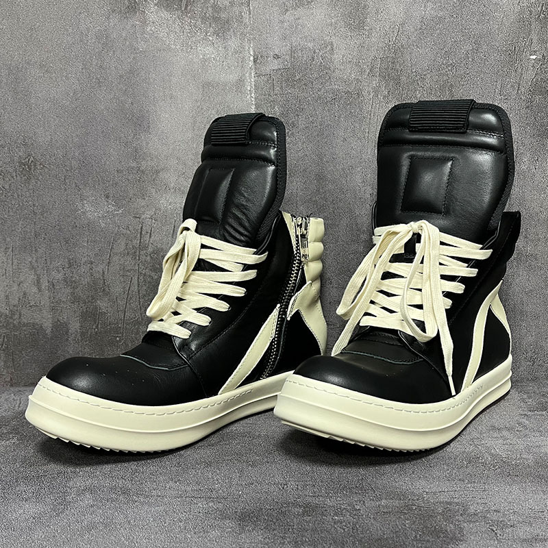 Men‘s High Top Shoes Women Lea - Mens Fashion Modern ulasan dan harga