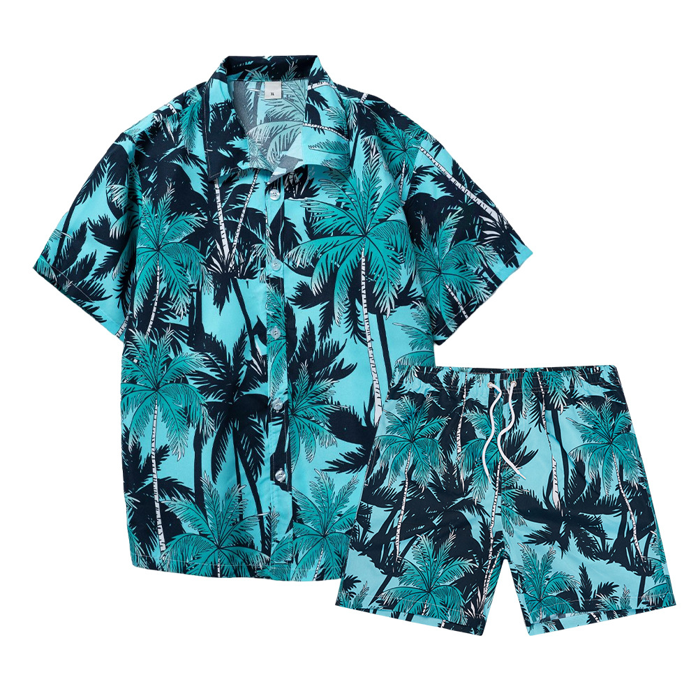 Hawaiian Coconut Tree 3D Print - Mens Fashion Suits ulasan dan harga