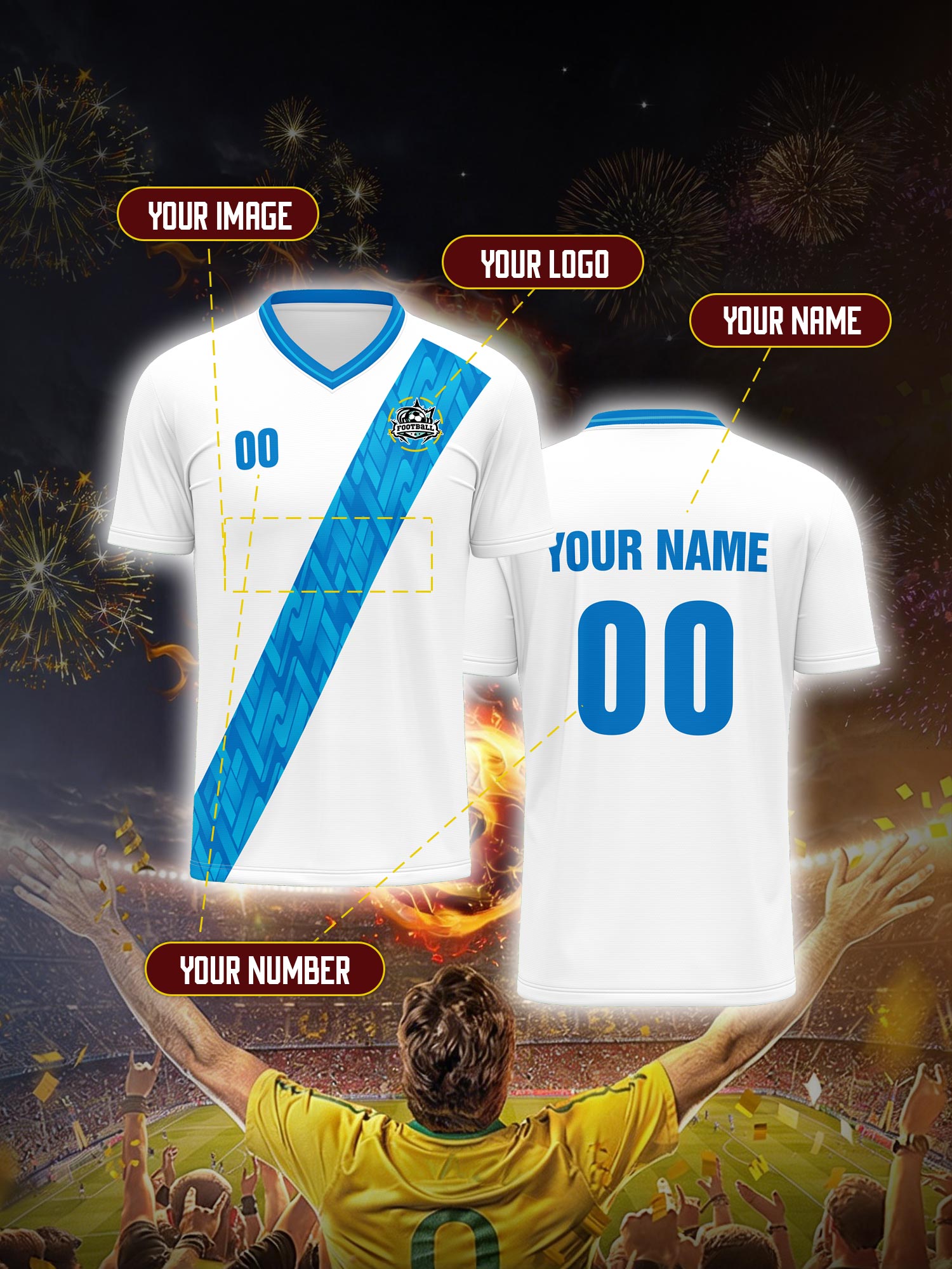 Custom Soccer Jersey With Cust - Mens Fashion Modern ulasan dan harga