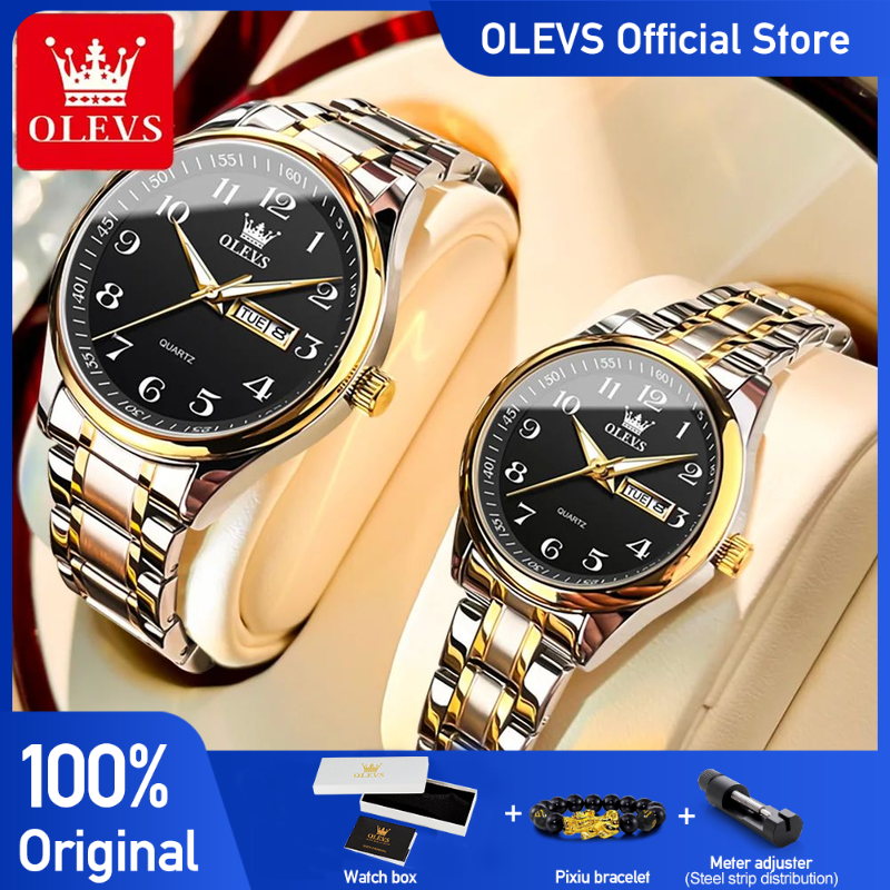 OLEVS Top Brand Couple Quartz  - Mens Fashion In 40S ulasan dan harga