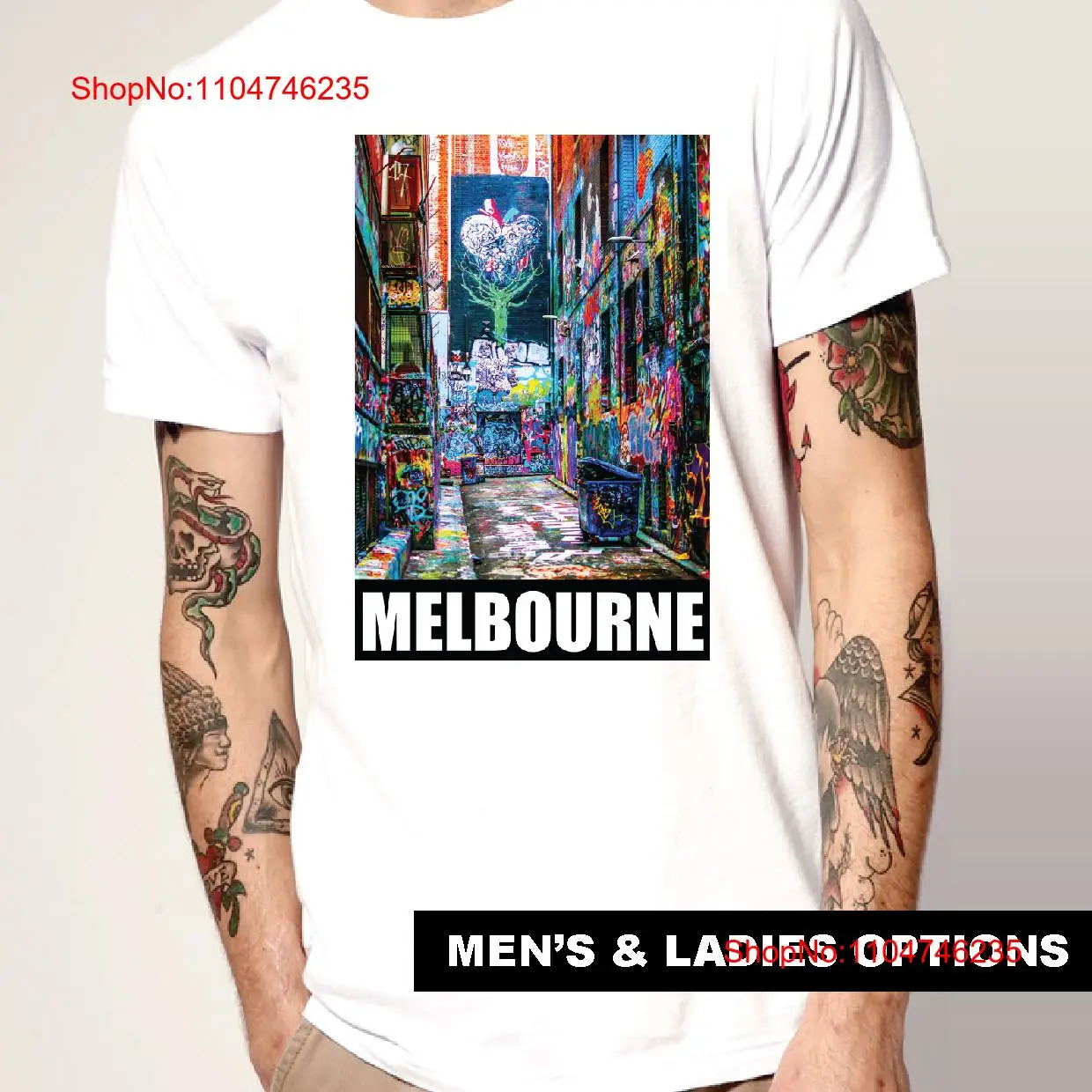Cool T Shirt Graffiti MELBOURN - Mens Fashion Melbourne ulasan dan harga