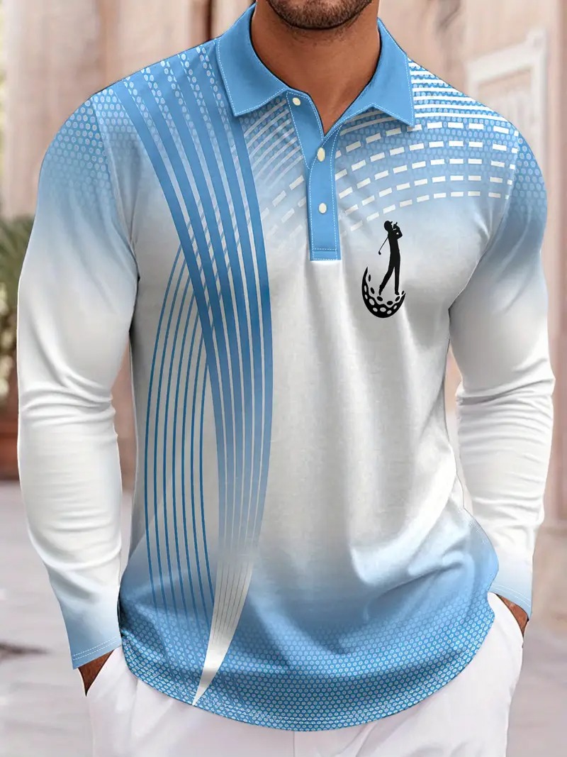 Fashion geometric pattern men' - Men'S Fashion Golf Clothing ulasan dan harga