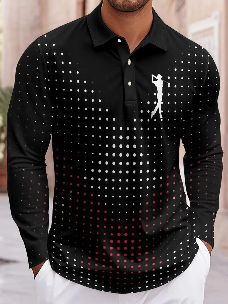 Fashion geometric pattern men' - Men'S Fashion Golf Clothing ulasan dan harga