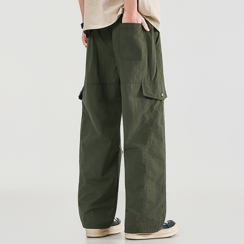 Summer Men's Workwear Wide Leg - Cargo Jogger Pants ulasan dan harga