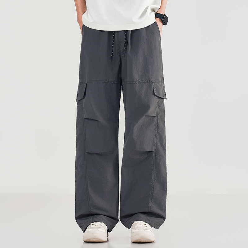 Summer Men's Workwear Wide Leg - Cargo Jogger Pants ulasan dan harga