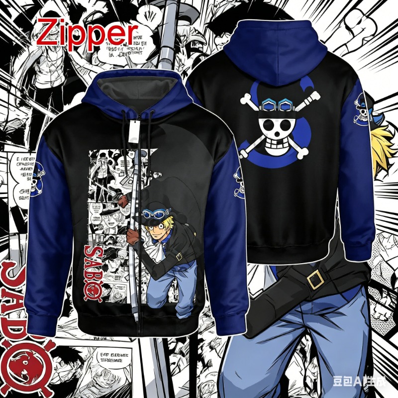 One Piece Donquixote Doflaming - Men'S Fashion Zipper Hoodie ulasan dan harga