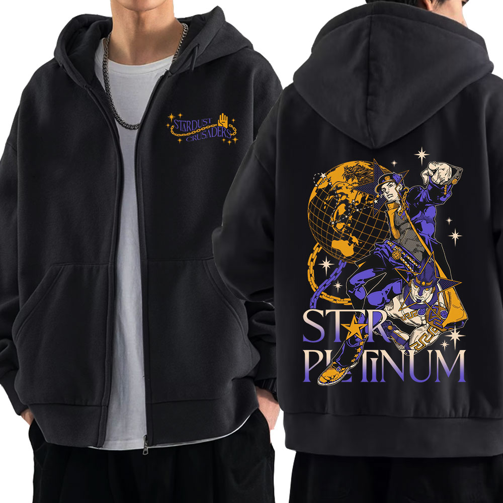 Anime Jojo Bizarre Adventure Z - Men'S Fashion Zipper Hoodie ulasan dan harga