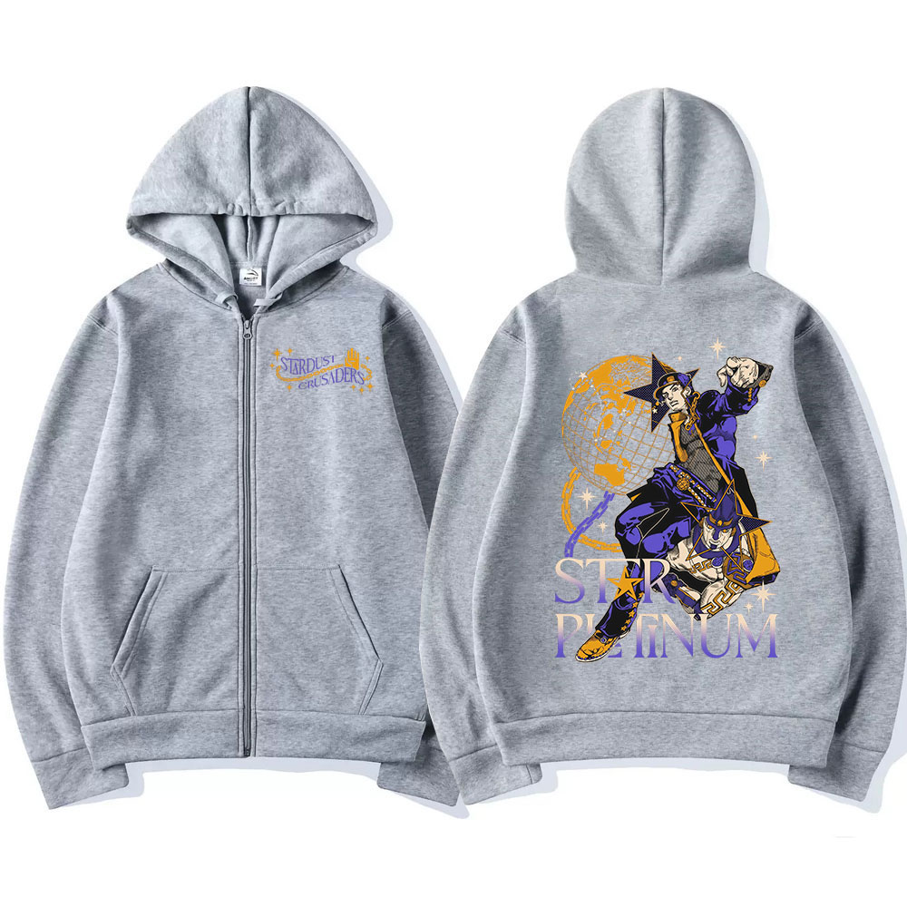 Anime Jojo Bizarre Adventure Z - Men'S Fashion Zipper Hoodie ulasan dan harga