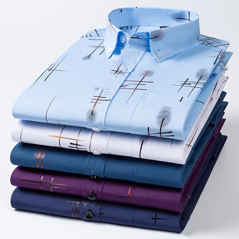 2024  Men's Dress Shirts Sprin - Dress Shirt Non-Iron ulasan dan harga
