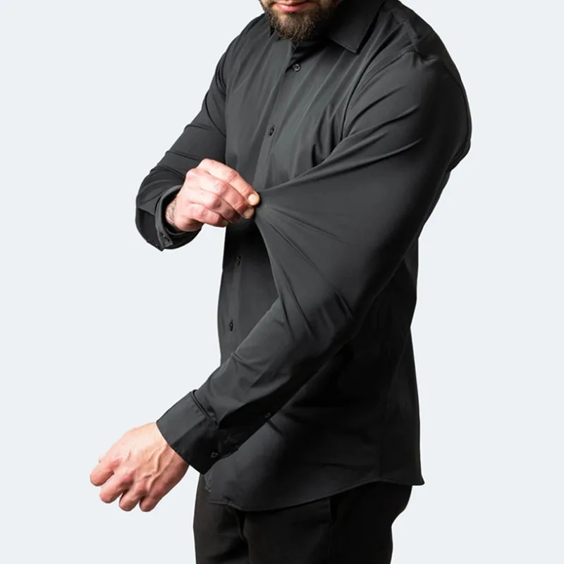 6xl summer black White Oversiz - Dress Shirt Non-Iron ulasan dan harga
