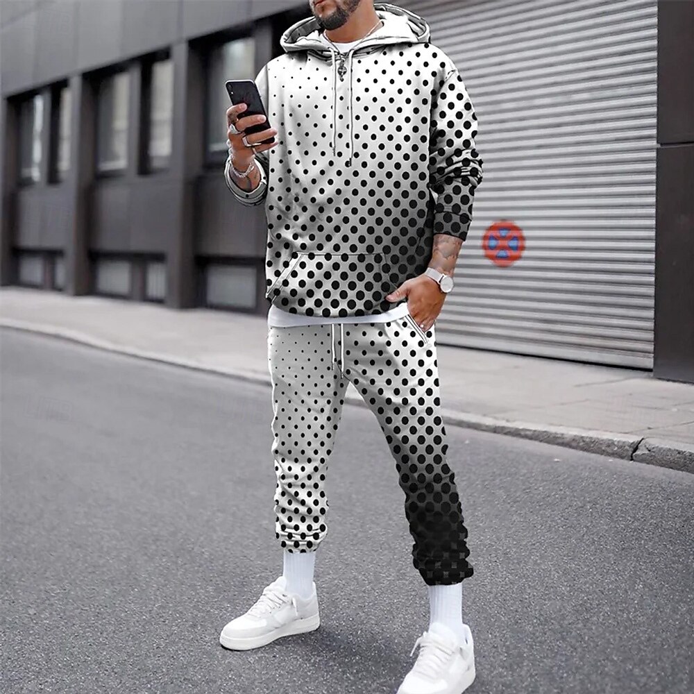 Funny 3D Polka Dot Print Men's - Mens Fashion Suits ulasan dan harga