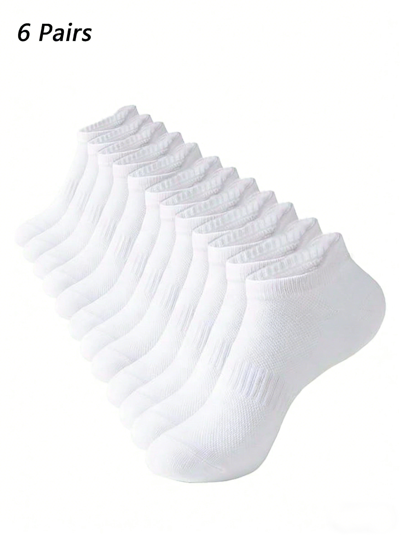 6 Pairs Women Men White Ankle  - Socks Ankle Men ulasan dan harga