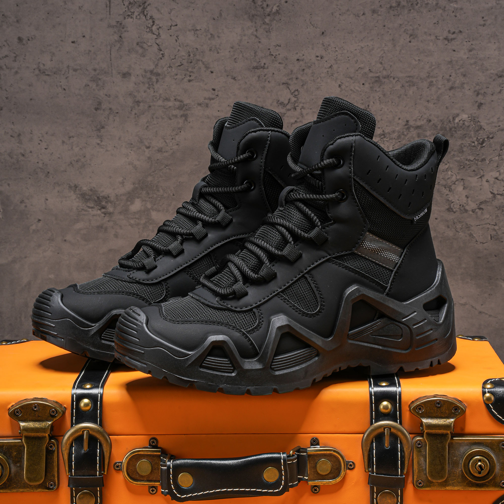Men's high top boots, hiking b - Men'S Fashion Footwear ulasan dan harga