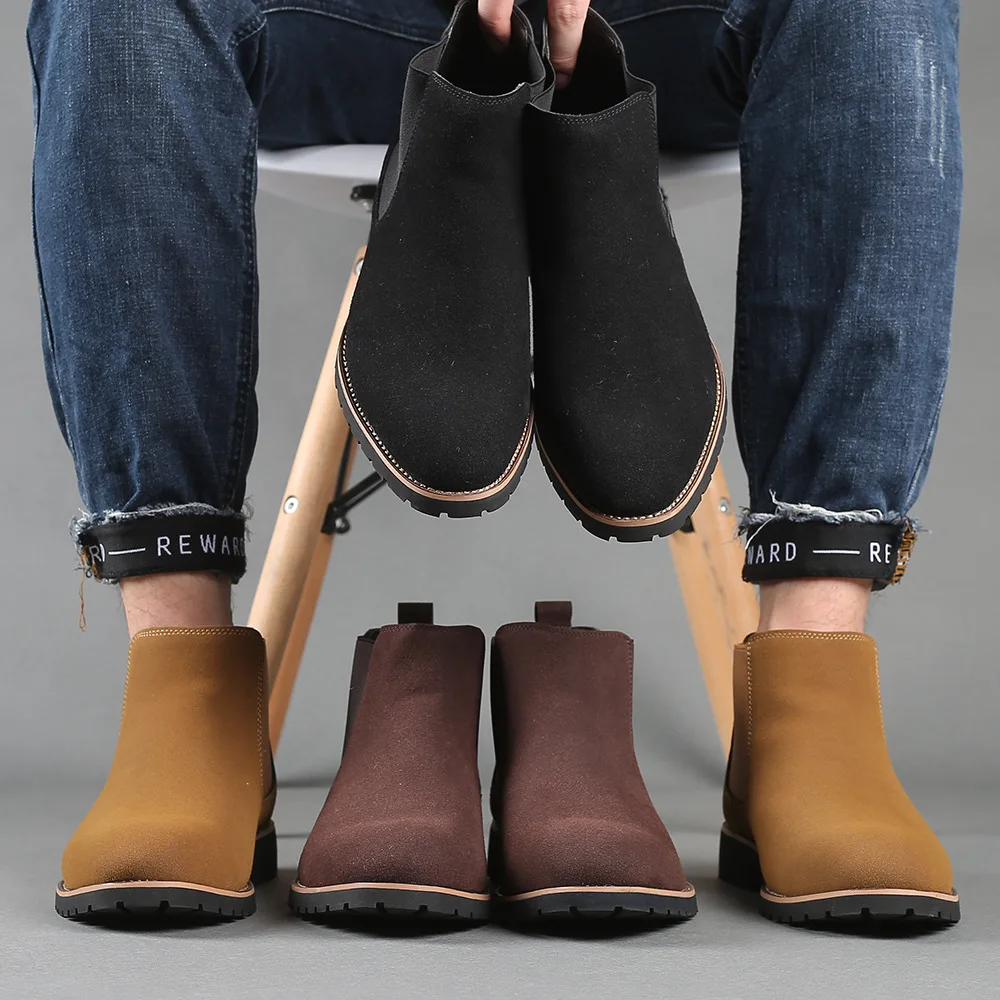 Men Ankle Boots British Style  - Mens Fashion Winter 2025 ulasan dan harga