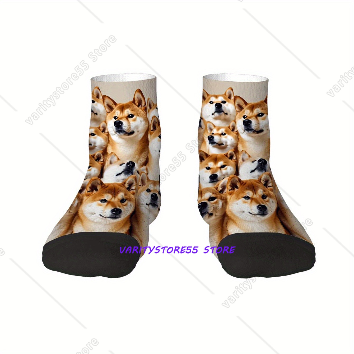 Cute Shiba Inu Print Ankle Soc - Socks Ankle Men ulasan dan harga