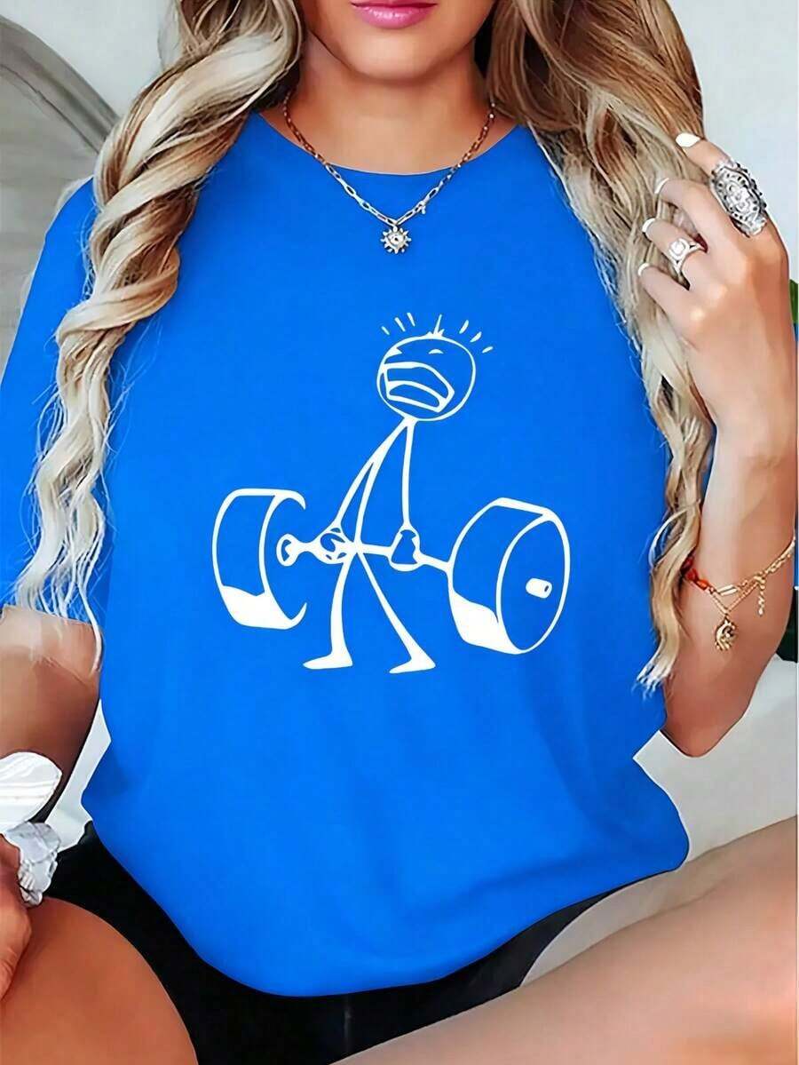 Oversized Funny Workout Graphi - Graphic Tee Oversized ulasan dan harga
