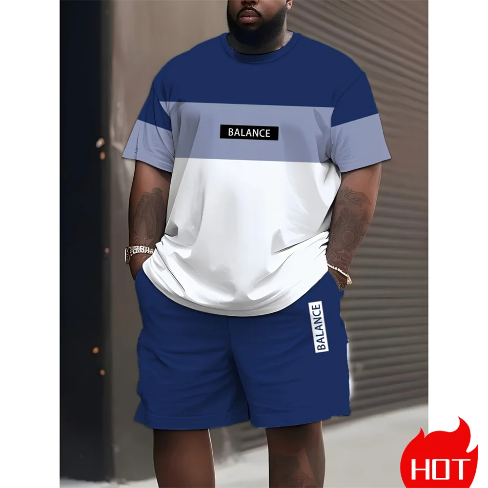 Men's Plus Size T-shirt Set Su - Men'S Fashion Plus ulasan dan harga