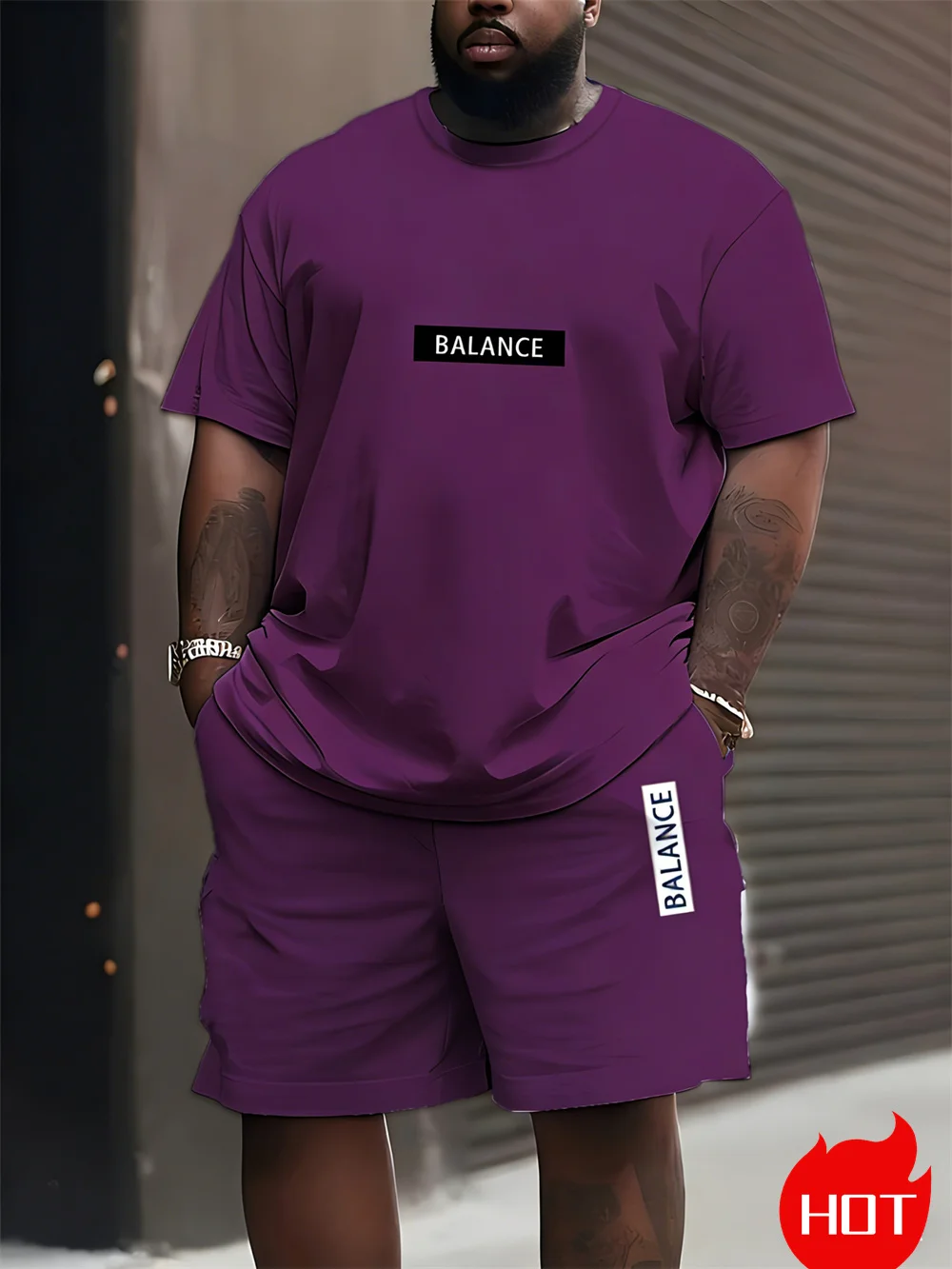 Men's Plus Size T-shirt Set Su - Men'S Fashion Plus ulasan dan harga