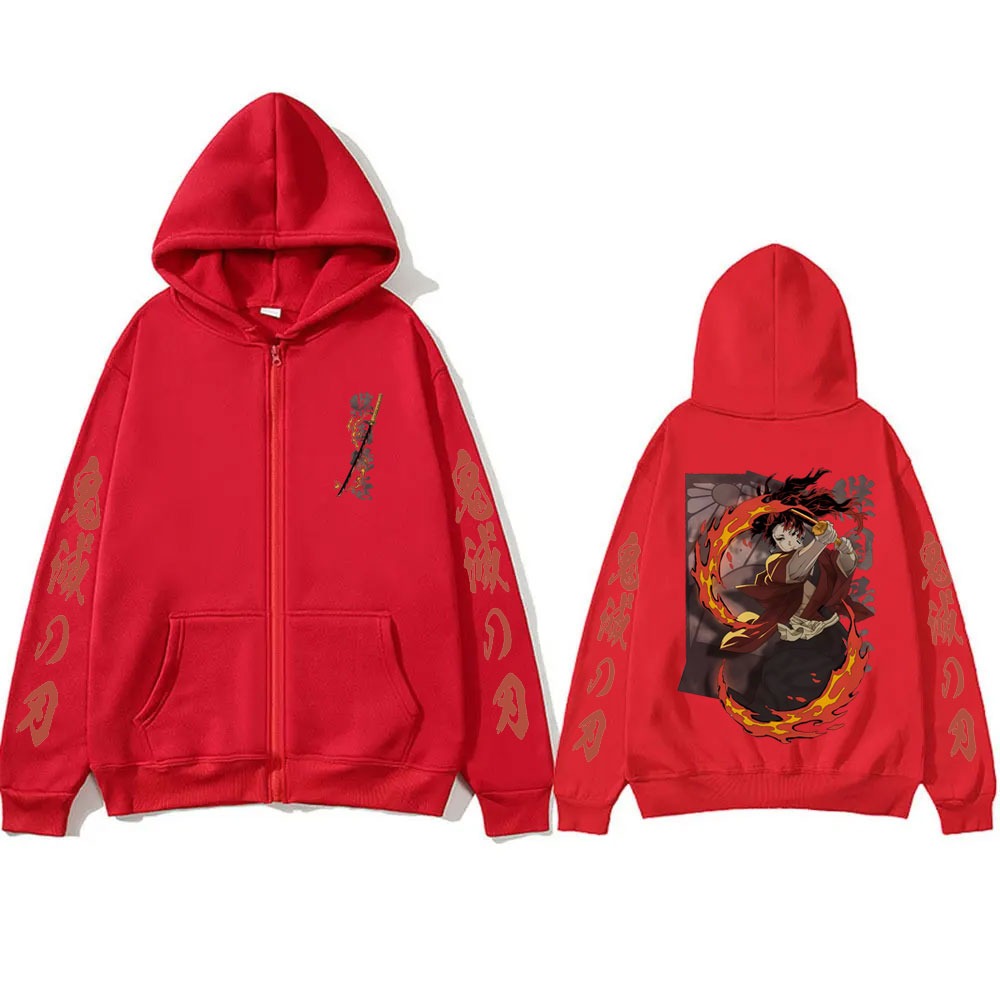 New Demon Slayer Tsugikuni Yor - Men'S Fashion Zipper Hoodie ulasan dan harga