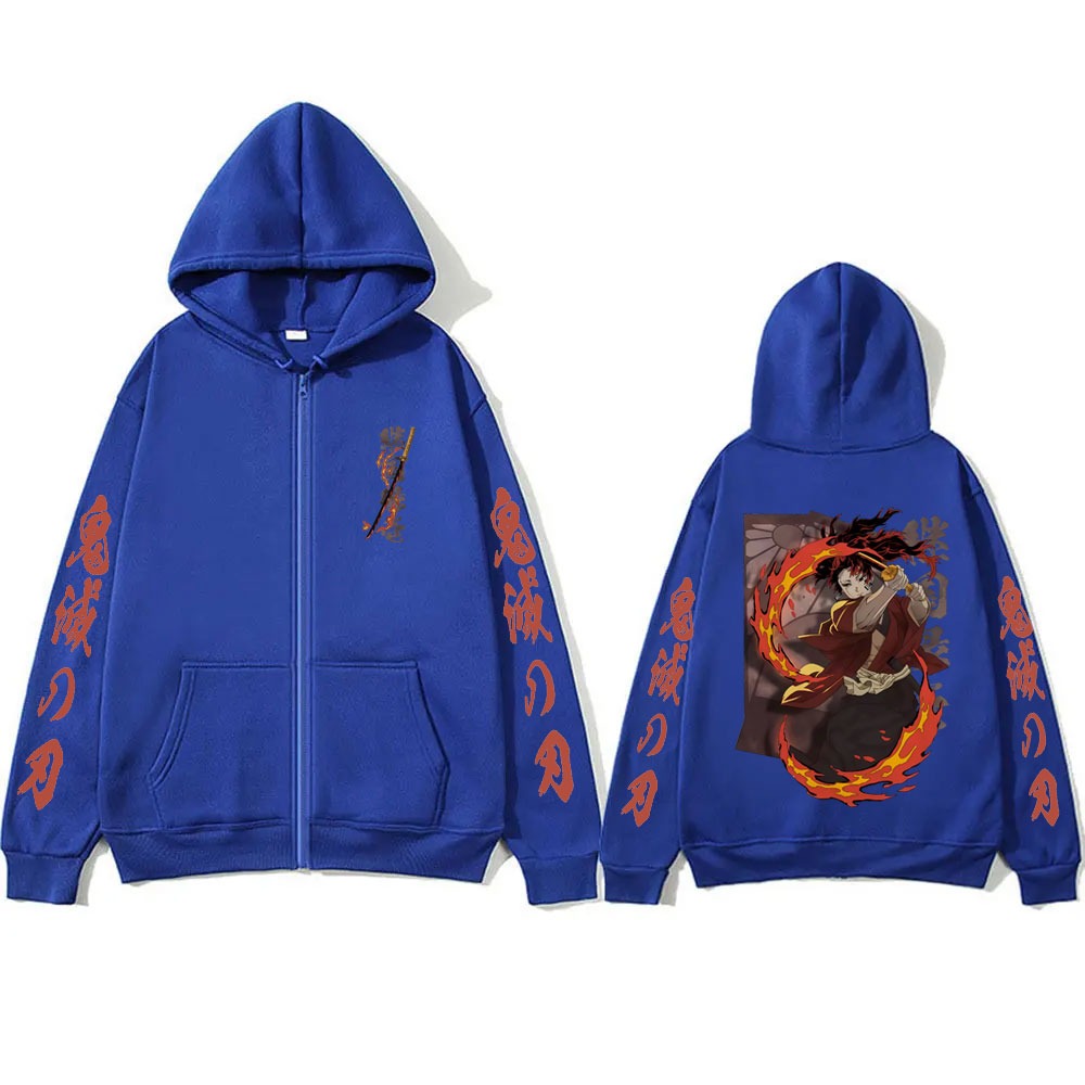 New Demon Slayer Tsugikuni Yor - Men'S Fashion Zipper Hoodie ulasan dan harga