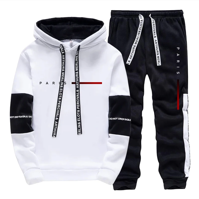 Men's Set Paris Fashion Hoodie - Mens Fashion Suits ulasan dan harga