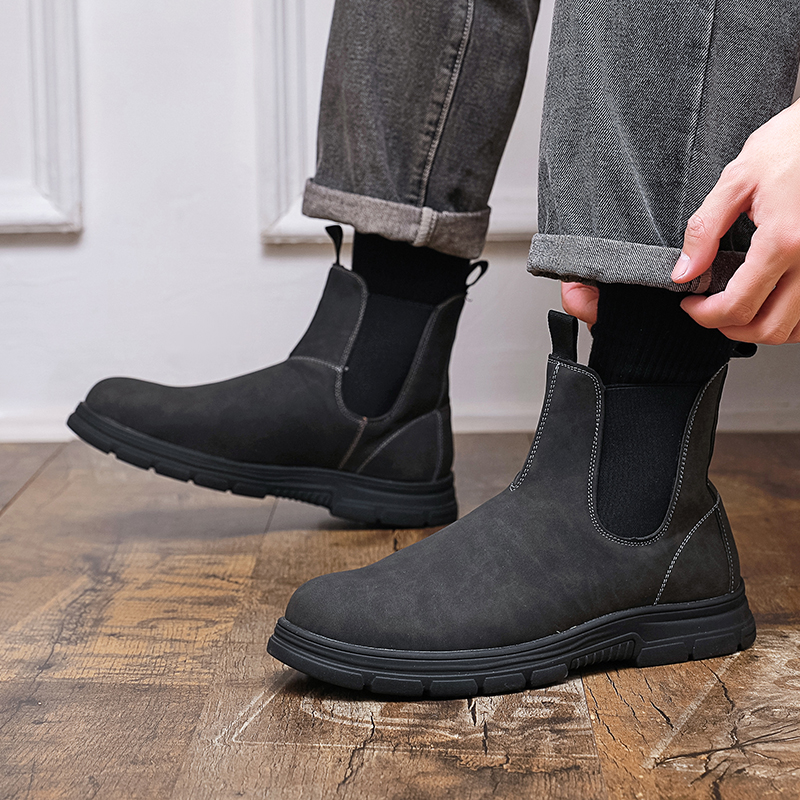 Men High Top Boots Thick Sole  - Mens Fashion Modern ulasan dan harga