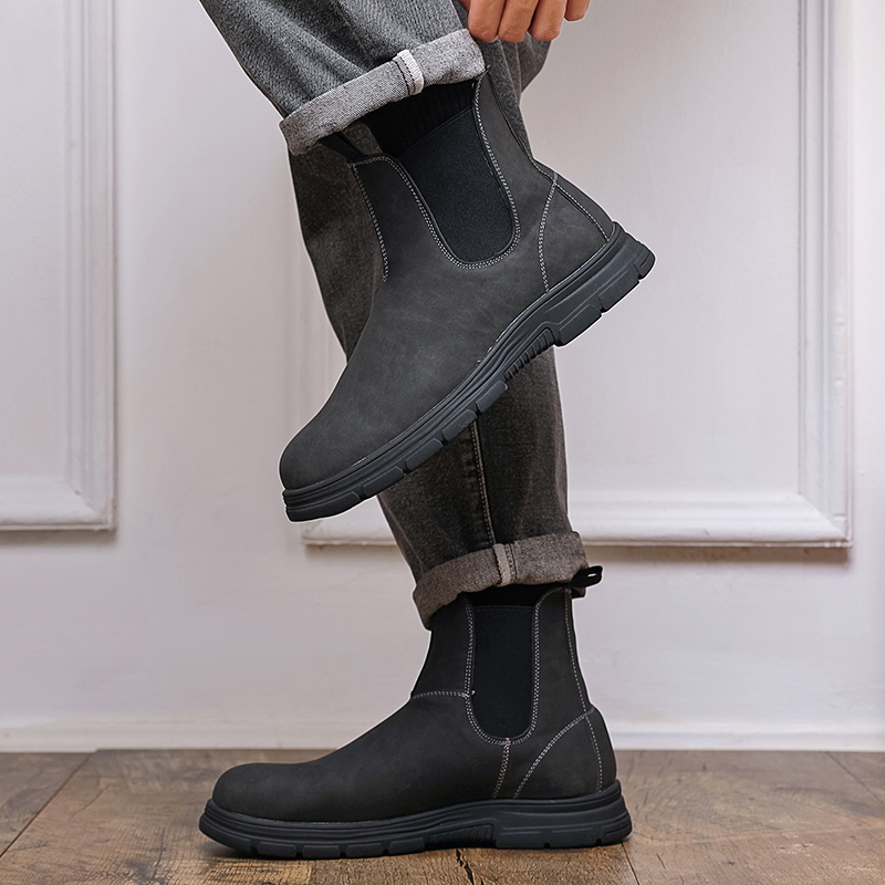 Men High Top Boots Thick Sole  - Mens Fashion Modern ulasan dan harga