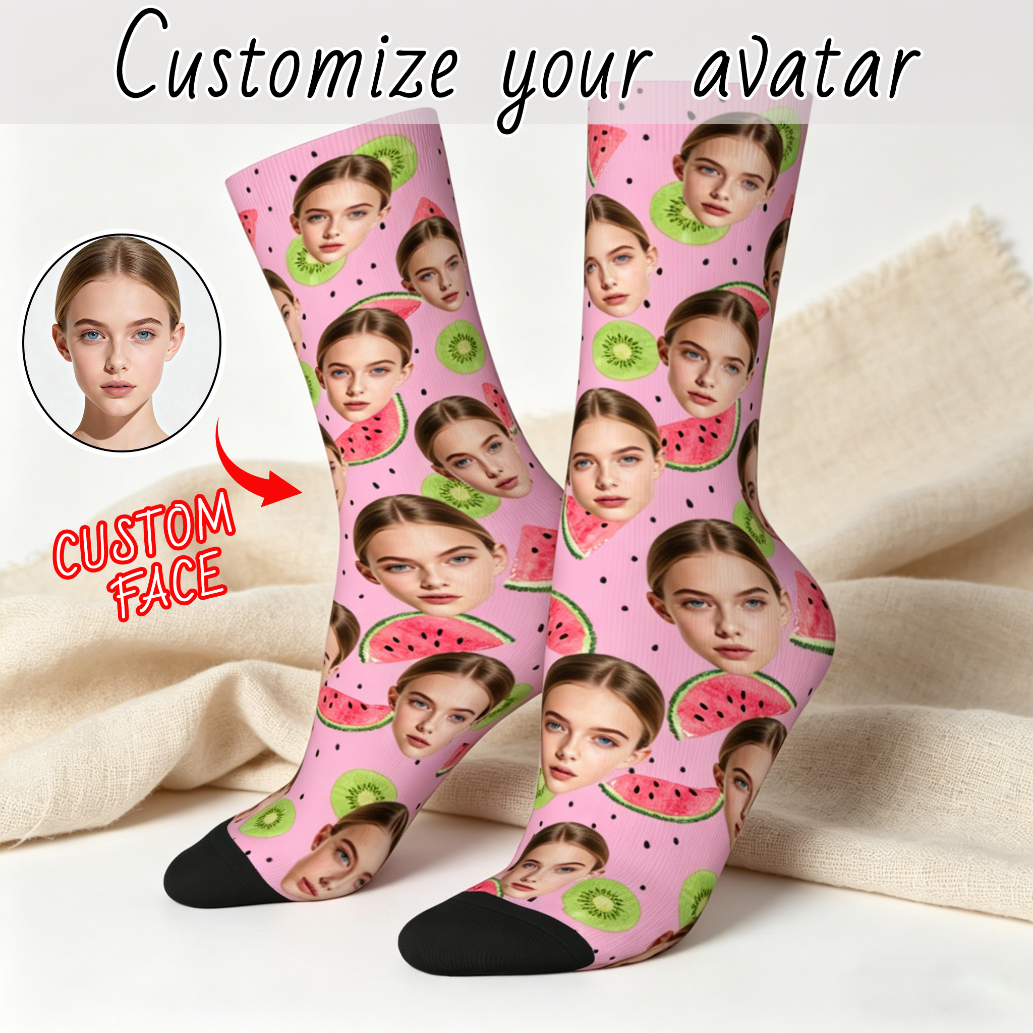 Customized avatar short socks  - Socks Ankle Men ulasan dan harga