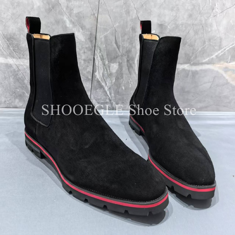 Black Cow Suede Men’s Boots Ro - Mens Fashion Winter 2025 ulasan dan harga