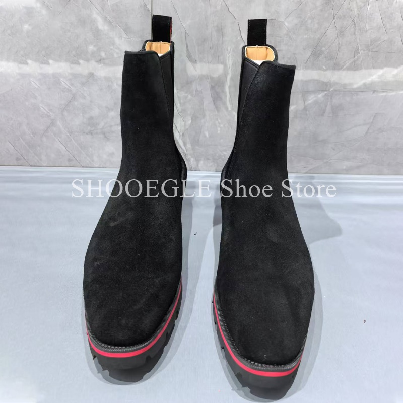 Black Cow Suede Men’s Boots Ro - Mens Fashion Winter 2025 ulasan dan harga