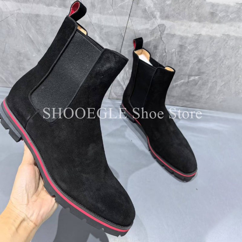 Black Cow Suede Men’s Boots Ro - Mens Fashion Winter 2025 ulasan dan harga