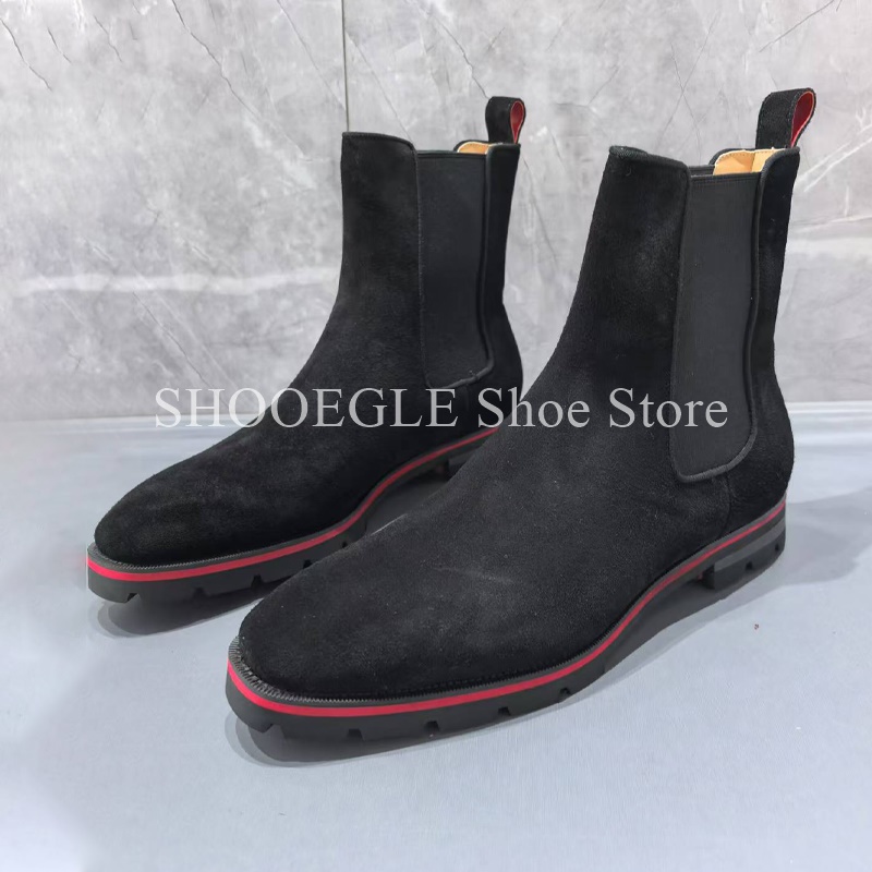 Black Cow Suede Men’s Boots Ro - Mens Fashion Winter 2025 ulasan dan harga